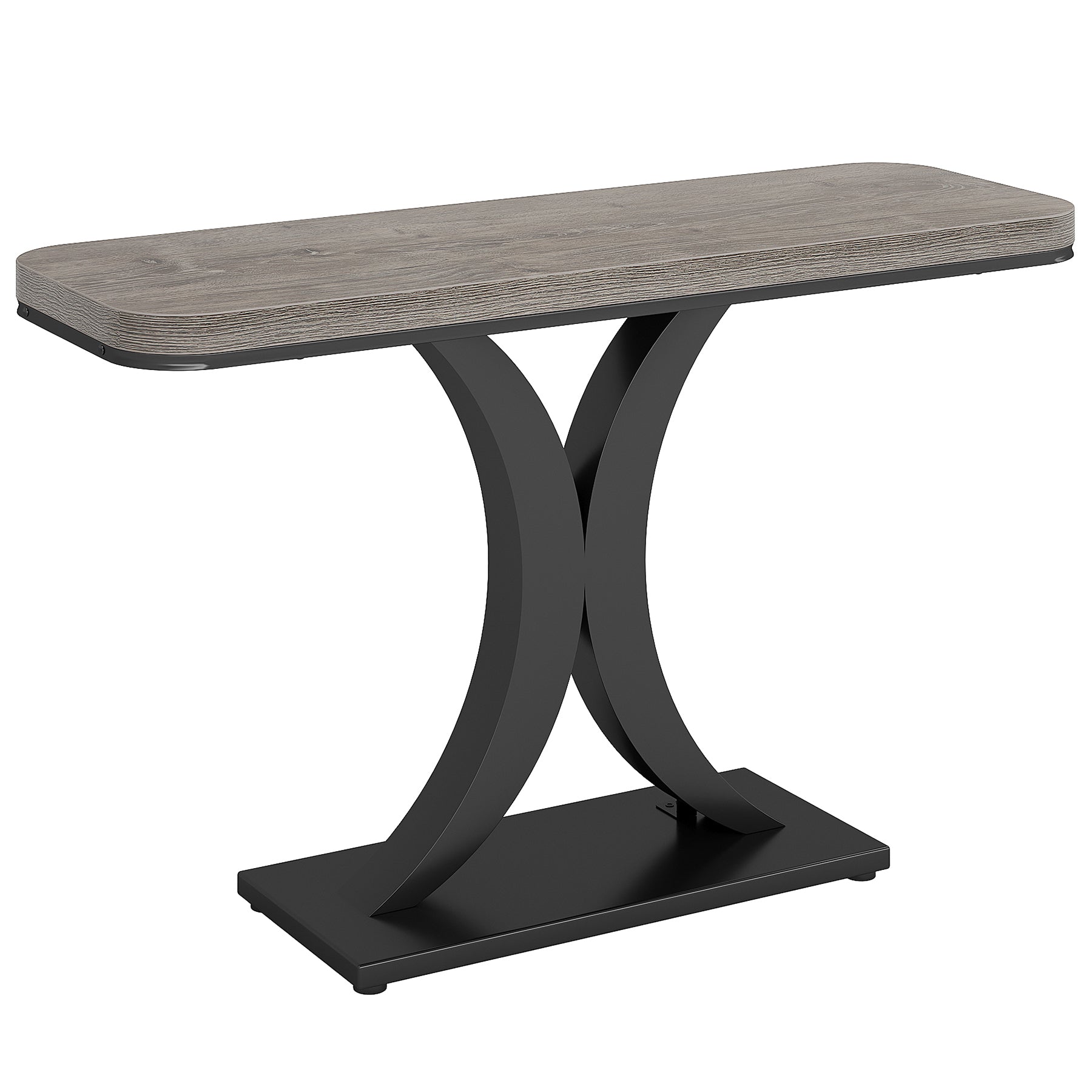 40" Console Table, Narrow Entryway Foyer Table with Geometric Base Tribesigns